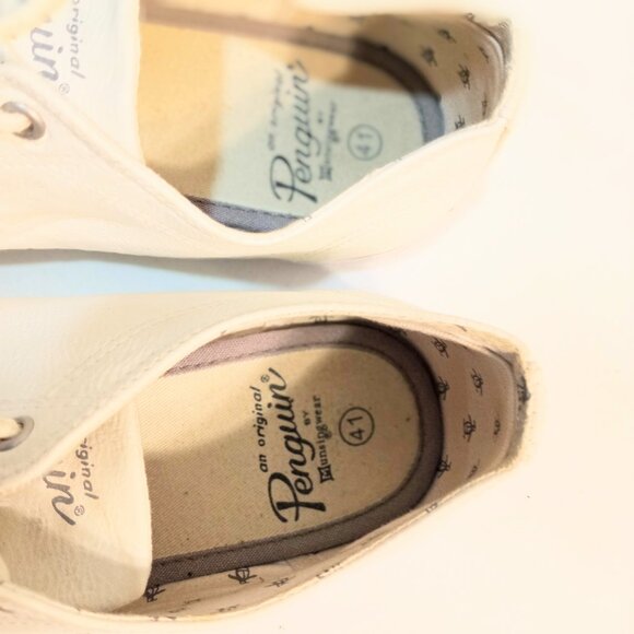 PENGUIN WHITE SNEAKERS WOMEN SIZE 10 / EUR 41 - Picture 1 of 8